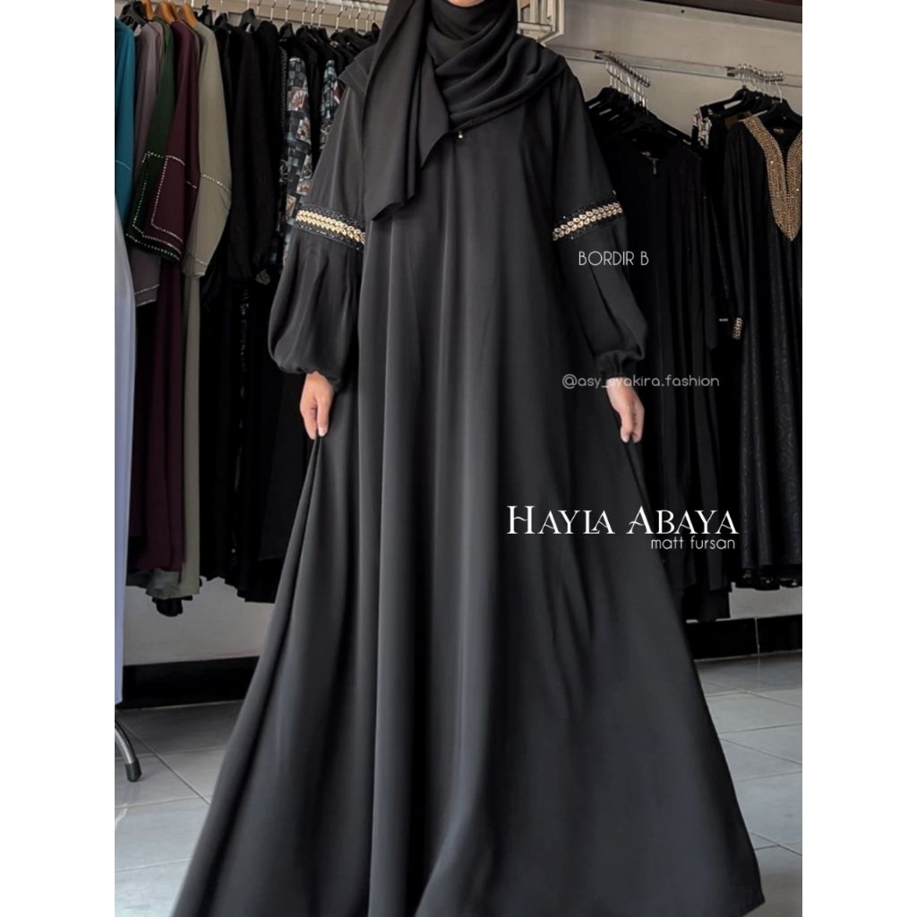 ORIGINAL ABAYA BALON POLOS ABAYA HAYLA BY ASY-SYAKIRA FASHION MADINAH TEMBORO