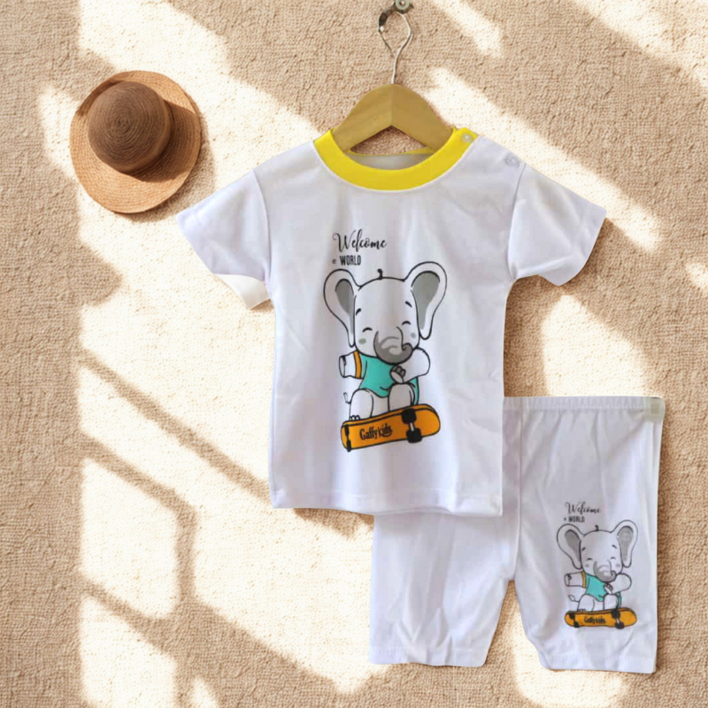 Baju Bayi Terlaris Lengan Pendek Celana Pendek Untuk Umur 4 Sampai 18 Bulan