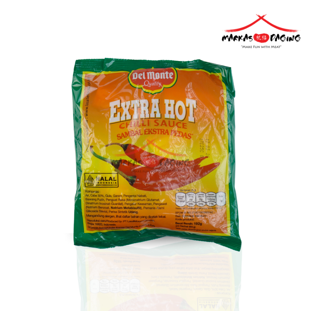 

Delmonte saus sambal extra hot sachet 1 Pack (Isi 24 Pcs 8gr) - Markasdaging