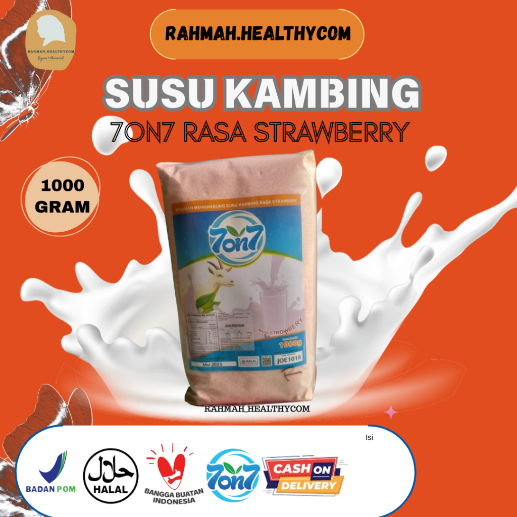 

Susu Kambing 7on7 Rasa Strawberry 1000gr BPOM Seven on Seven