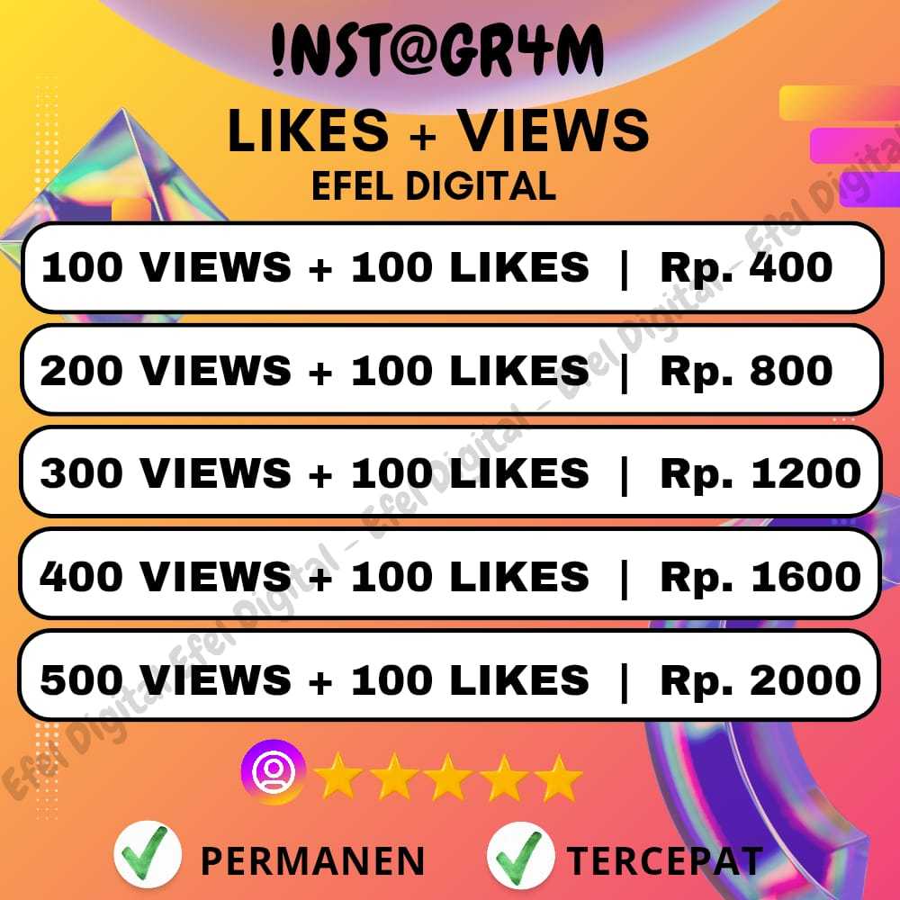 Paket View Instagram Like Permanen Bergaransi| Likes Instagram Views Reels Post Permanen| Viewers Re