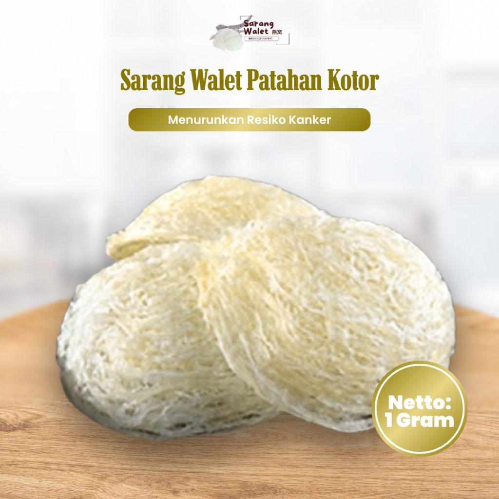 

Sarang Burung Walet Asli 100% Patahan Kotor 1 gr Bird Nest Menurunkan Resiko Kanker