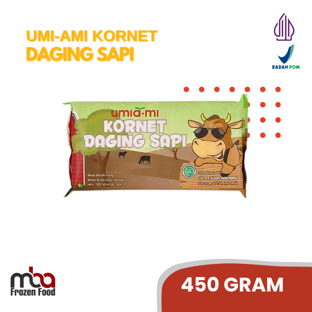 

Umi ami Kornet Sapi 450gr ny Bernardi /Sosissapi /Sapi /Sosis /Daging /Kornet /Sate /Snack /Camilan /Dagingsapi /Burger /Dagingayam /Ayam /Frozenfood /Smokebeef /Beef
