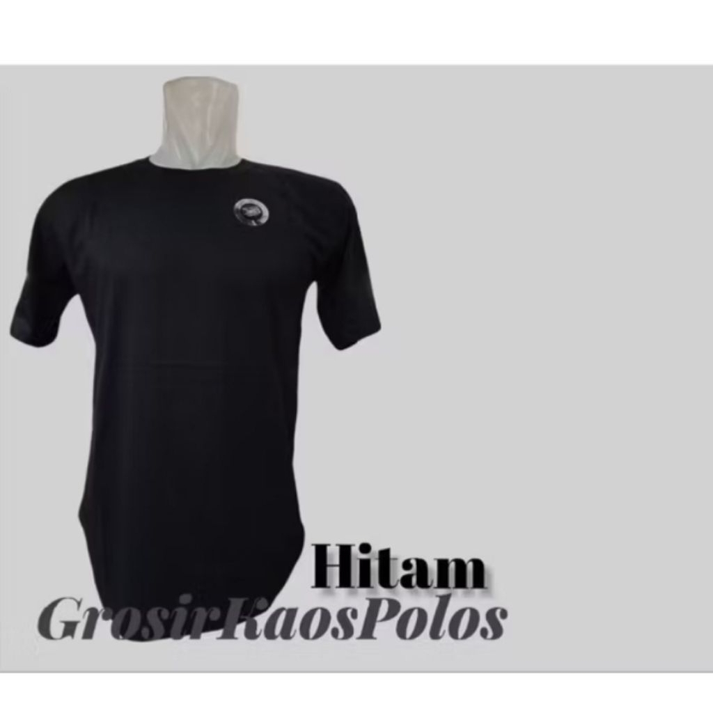 Paket 1 Lusin Kaos polos 24s Built Up | Combed 24s | Hitam