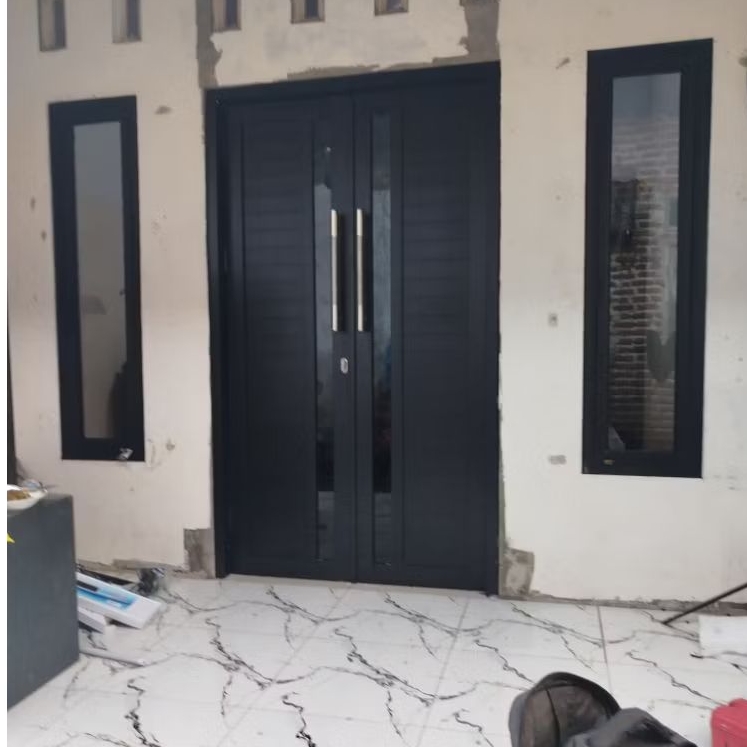 PINTU 2 DAUN (KUPU TARUNG) FULLSET KUSEN 4IN