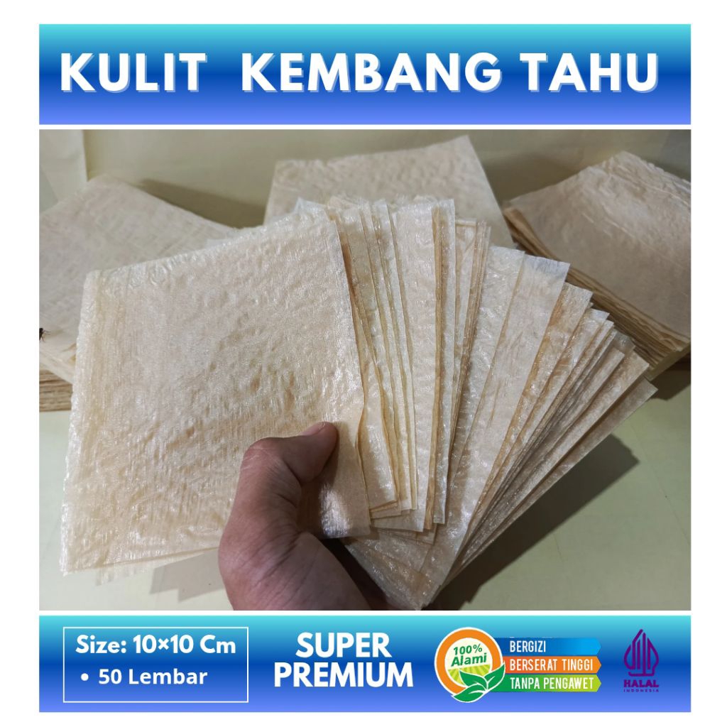 

Kulit Kembang Tahu, UK 10×10Cm || Isi 50 Lb. [ HALAL ]