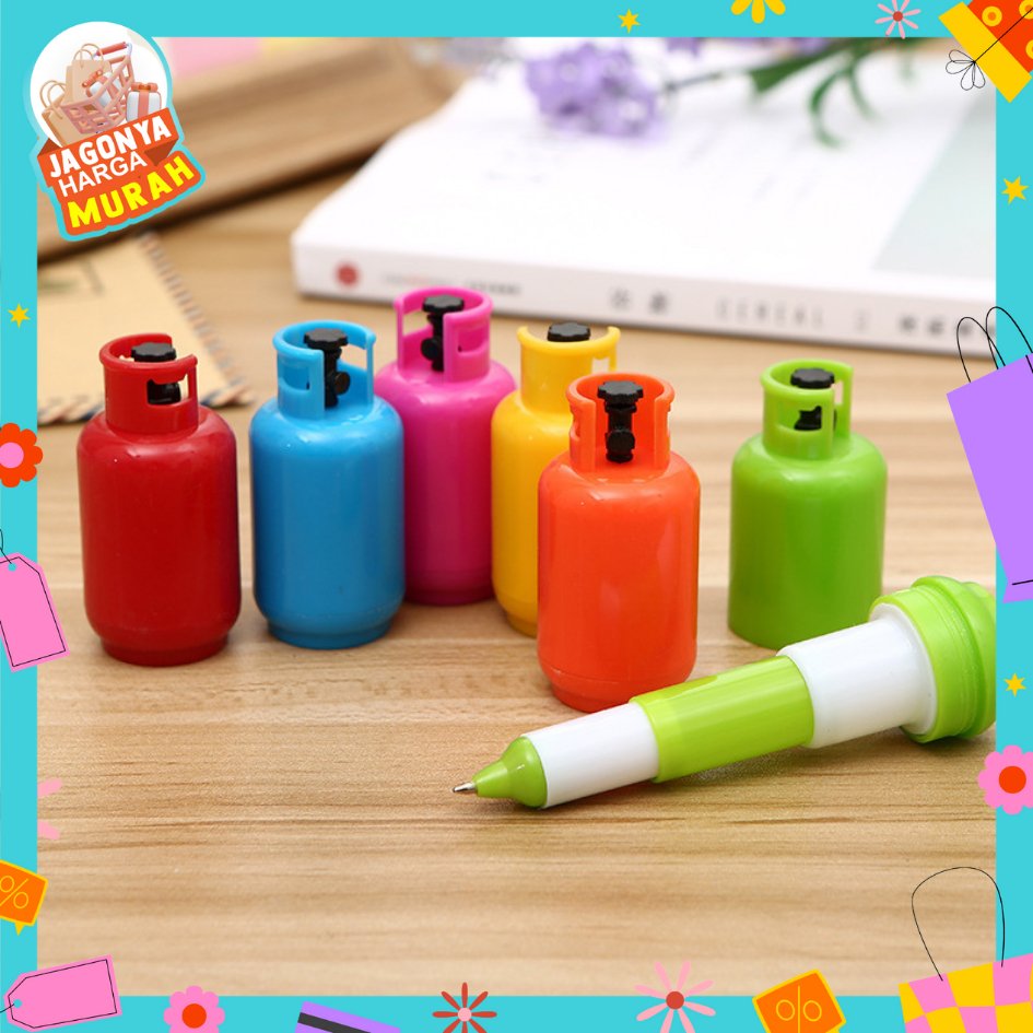 

JHM Pena Lucu Bentuk Tabung Gas Bullet Tip 0.5mm Pulpen Capsul Motif Tabung Gas Alat Tulis Sekolah Kantor Gas Cylinder Bolpoint Perlengkapan Menulis Anak Pen Motif Unik Untuk Souvenir Pernikahan Cendera Mata Murah