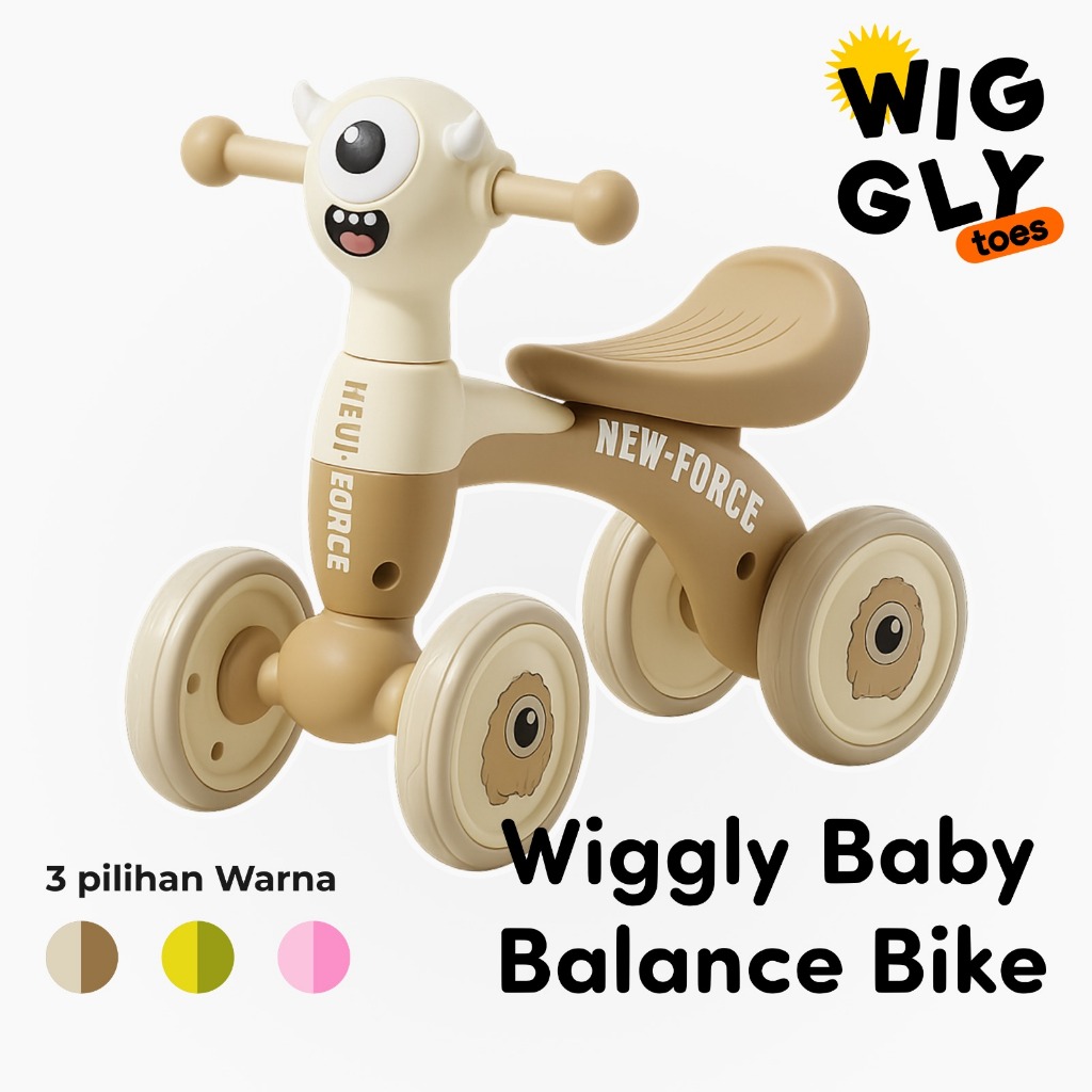 Wiggly Toes - Sepeda Balance Bike Anak Laki-Laki Anak Perempuan Sepeda Anak 1-3 Tahun