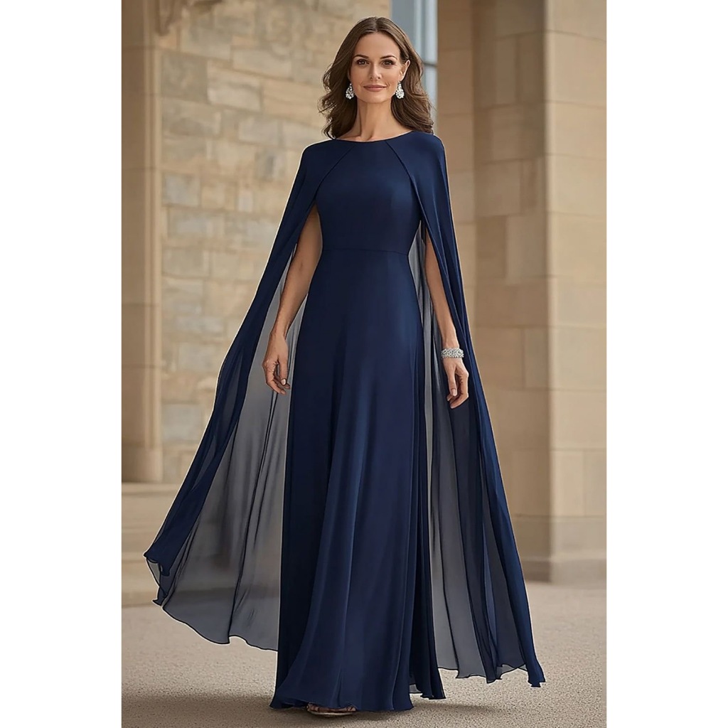Chiobushop - (Kiko) Dress Cape Tile  Party Bridesmaid Prewedding Kondangan Pesta Korean Casual Dress