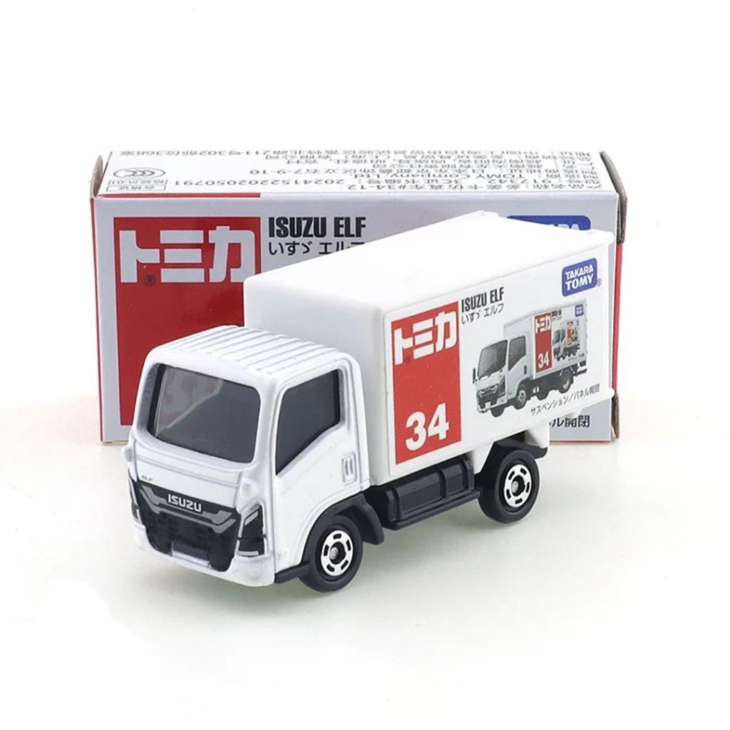 TOMICA ISUZU ELF TAKARA TOMY #34 DIECAST MOBIL BOX TRUK ANGKUT BARANG EXPEDISI WORKING TRUCK CAR VEH