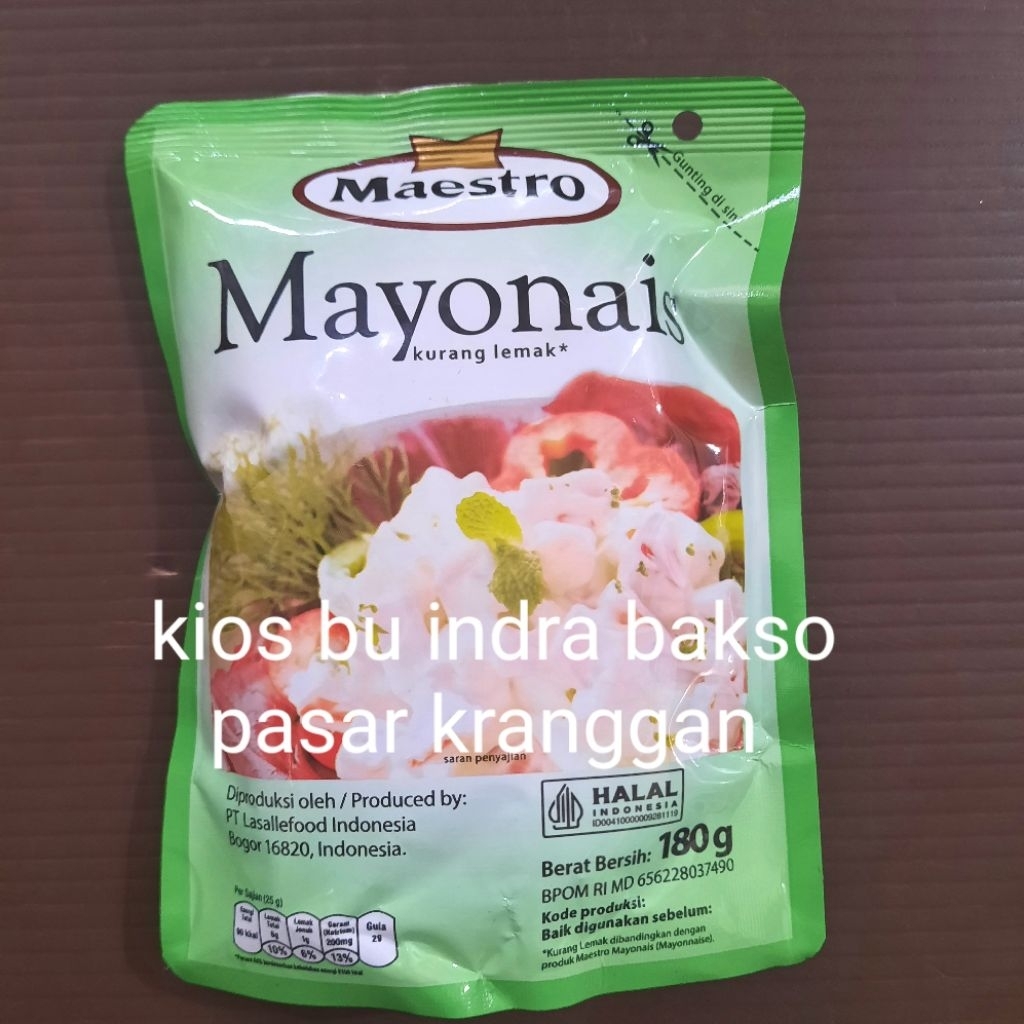 

maestro mayonais 180 gr kurang lemak mayo saus mayonaise mayones