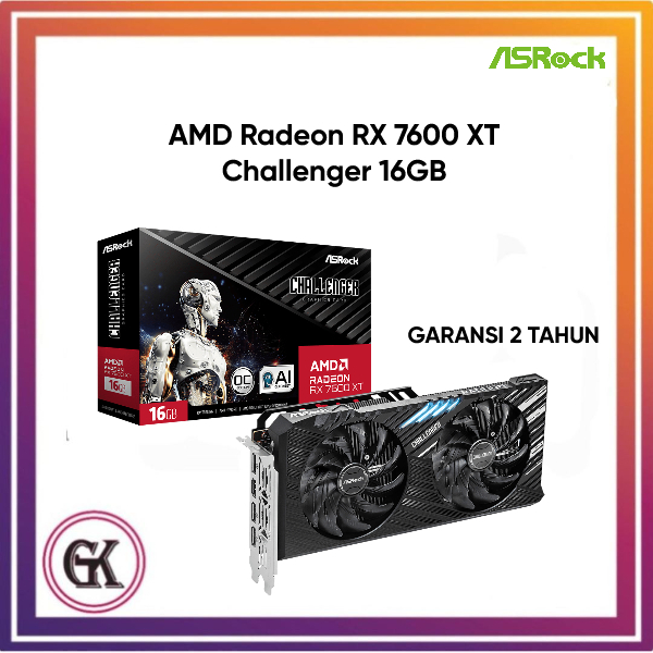 Vga Asrock AMD Radeon RX 7600 XT Challenger 16GB - RX7600XT
