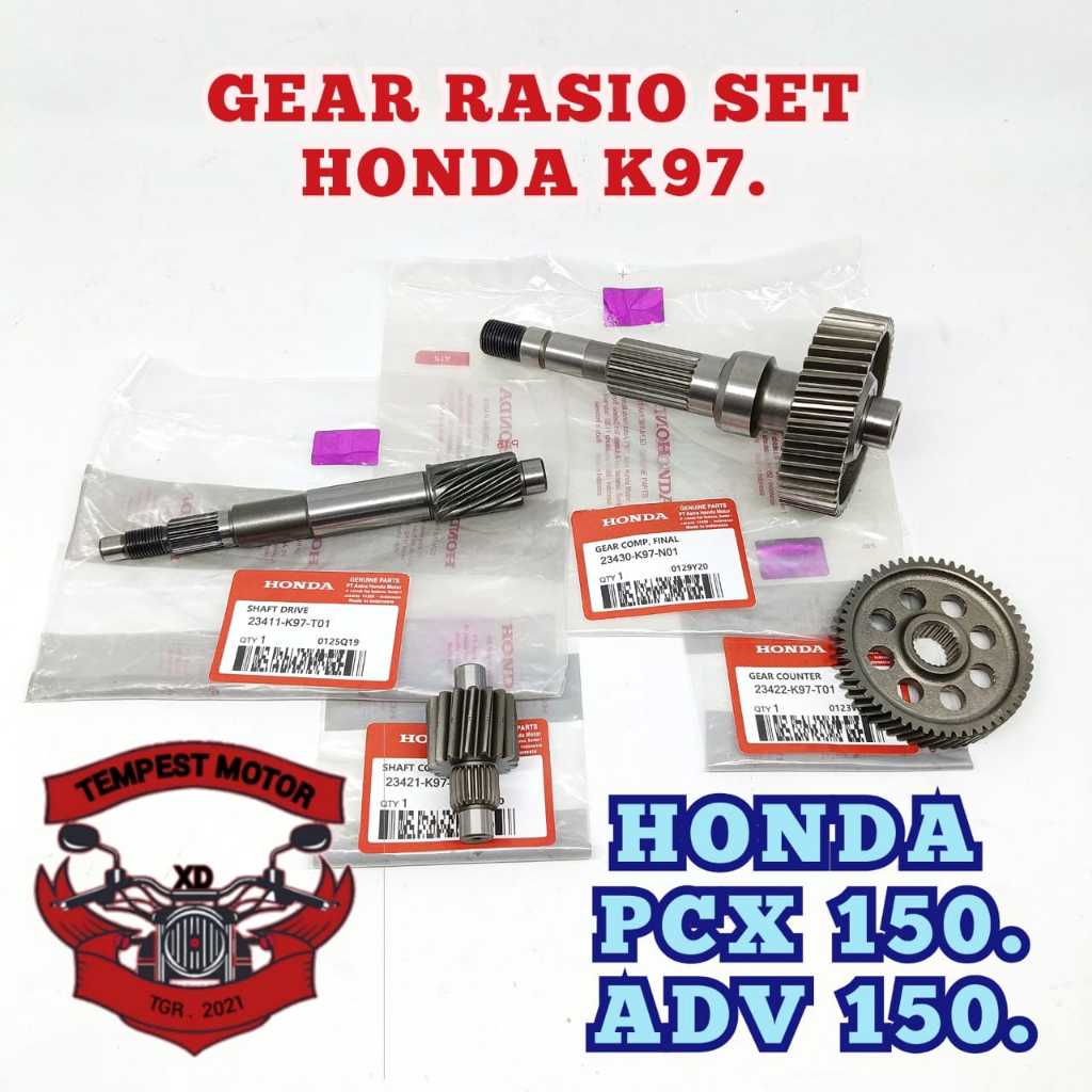 GIGI RASIO HONDA PCX 150 GER RASIO SET HONDA K97 GIR RASIO SET ORI ADV 150 GEAR RASIO ORI PCX 150