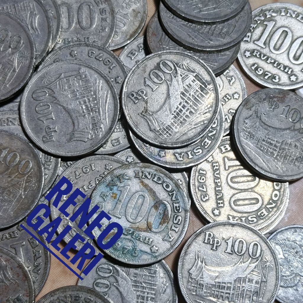 Kotor Rp 100 Rupiah Tebal Tahun 1973 Rumah Gadang Uang Koin Logam Indonesia
