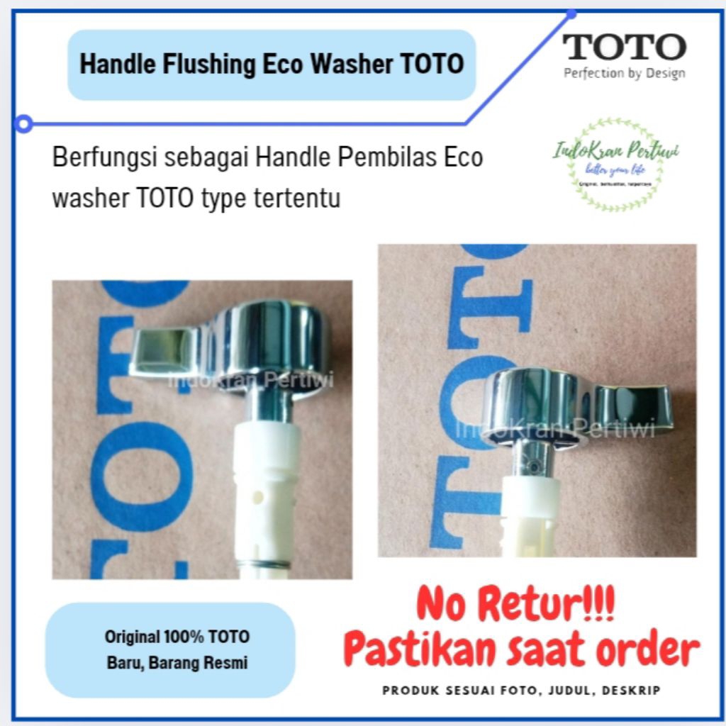 Putaran Tutup Closet Eco Washer TOTO (untuk TCW07)/Handle Set For Eco Washer TOTO/Knob Pembilas Tutu