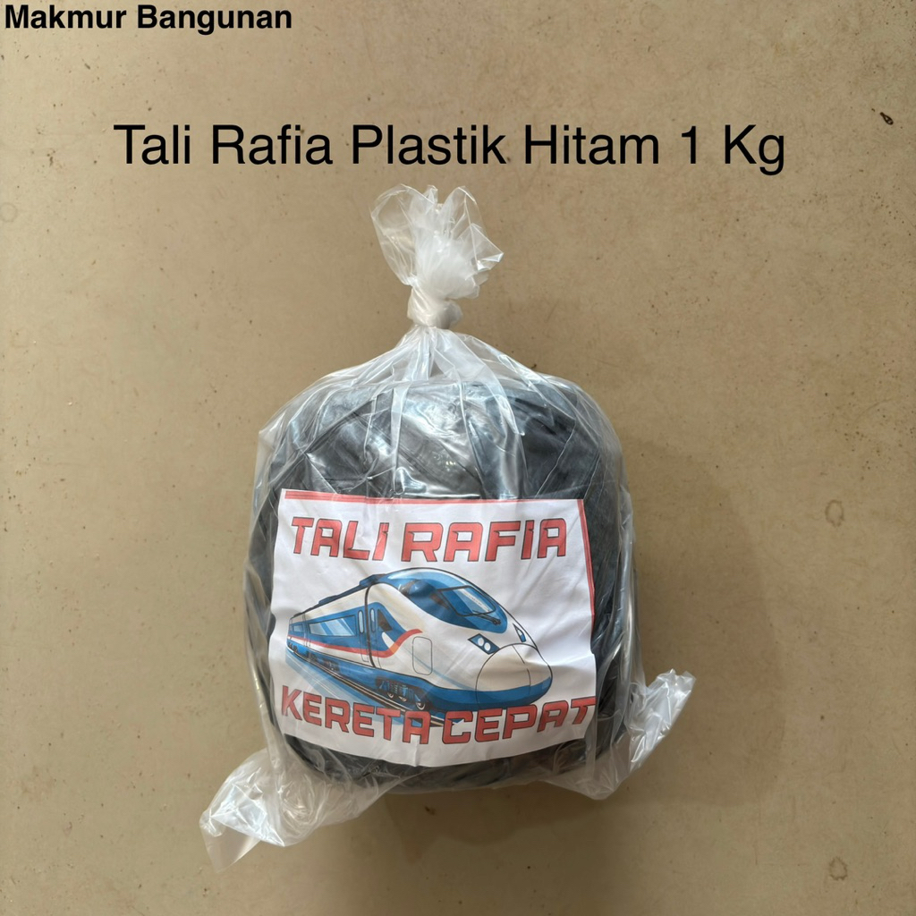 

Tali Rafia Hitam Tebal 1 Kg | Tali Gulungan Besar Plastik | Tali Rapiah Pengikat | Tebal Kuat