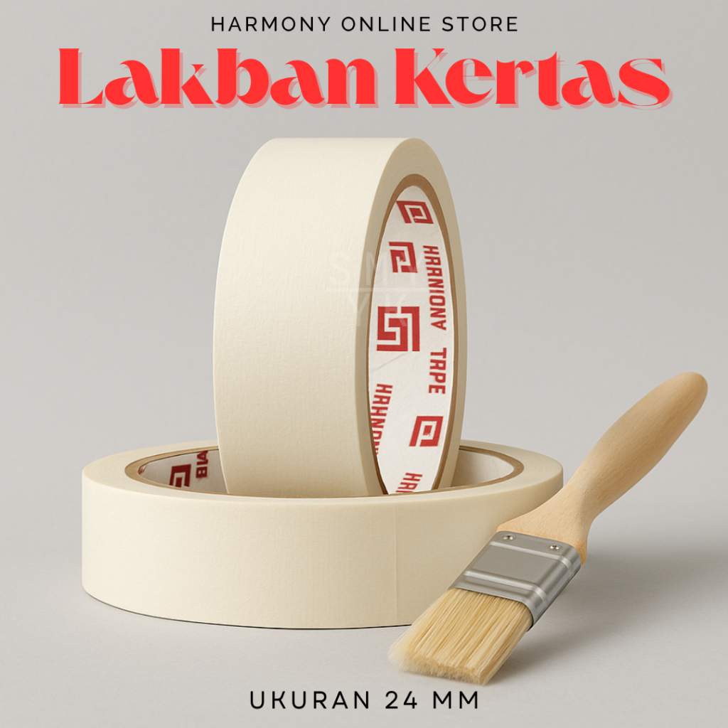 

Lakban Kertas 1 inch - Masking Tape 24 mm - Lakban Kertas Masking Tape Sedang 1 In DIY 24mm - Lakban Kertas Krep - Isolasi Kertas 24mm