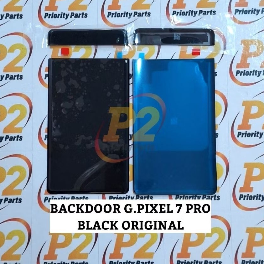 BACKDOOR/PENUTUP BELAKANG G.PIXEL 7 PRO BLACK ORIGINAL (UP+BOTTOM)