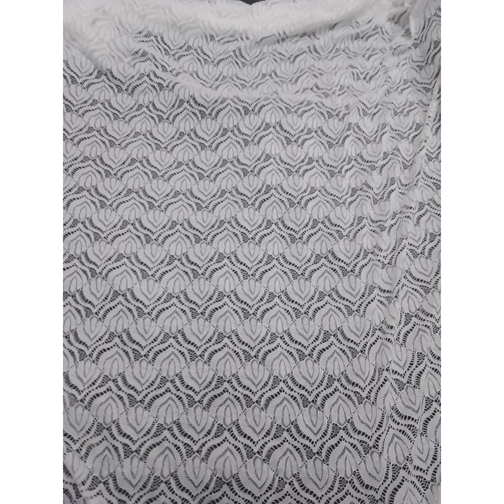 BAHAN BROKAT PUTIH STRECH/BAHAN KEBAYA MELAR