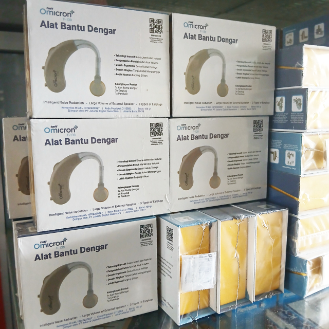 Hearing Aid Non Kabel Omicron / Alat Bantu Dengar Tanpa Kabel Omicron