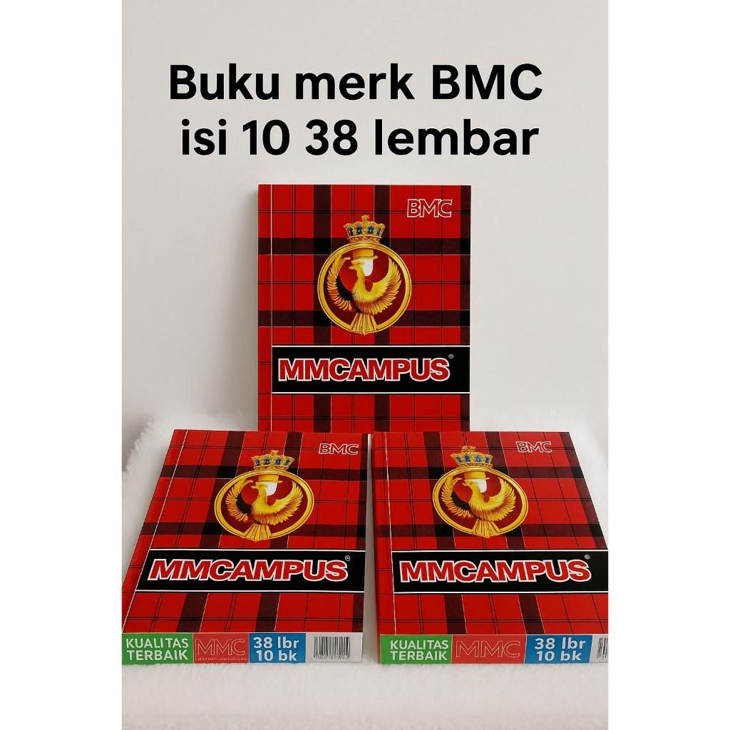 

(1Pack ISI 10) BMC ORIGINAL ! Buku Tulis BMC Ukuran Kwarto 38 Lembar JunDW