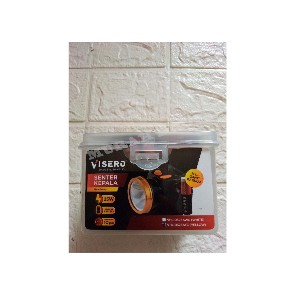 SENTER KEPALA VISERO VHL-0325 25WATT CAHAYA WARM/KUNING