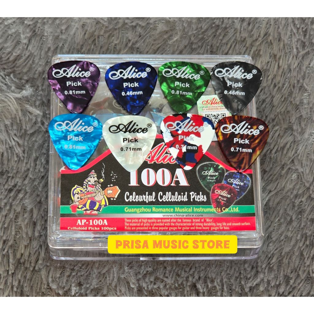 Pick Gitar Kerang Alice Original - Pick Gitar Celluloid Alice - Pick Gitar Kerang - Pick Gitar Cellu
