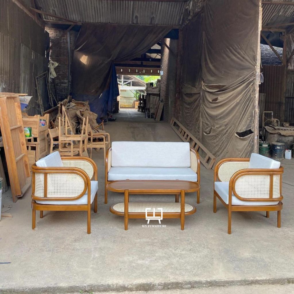 Set kursi tamu kayu jati, kursi tamu minimalis kayu jati