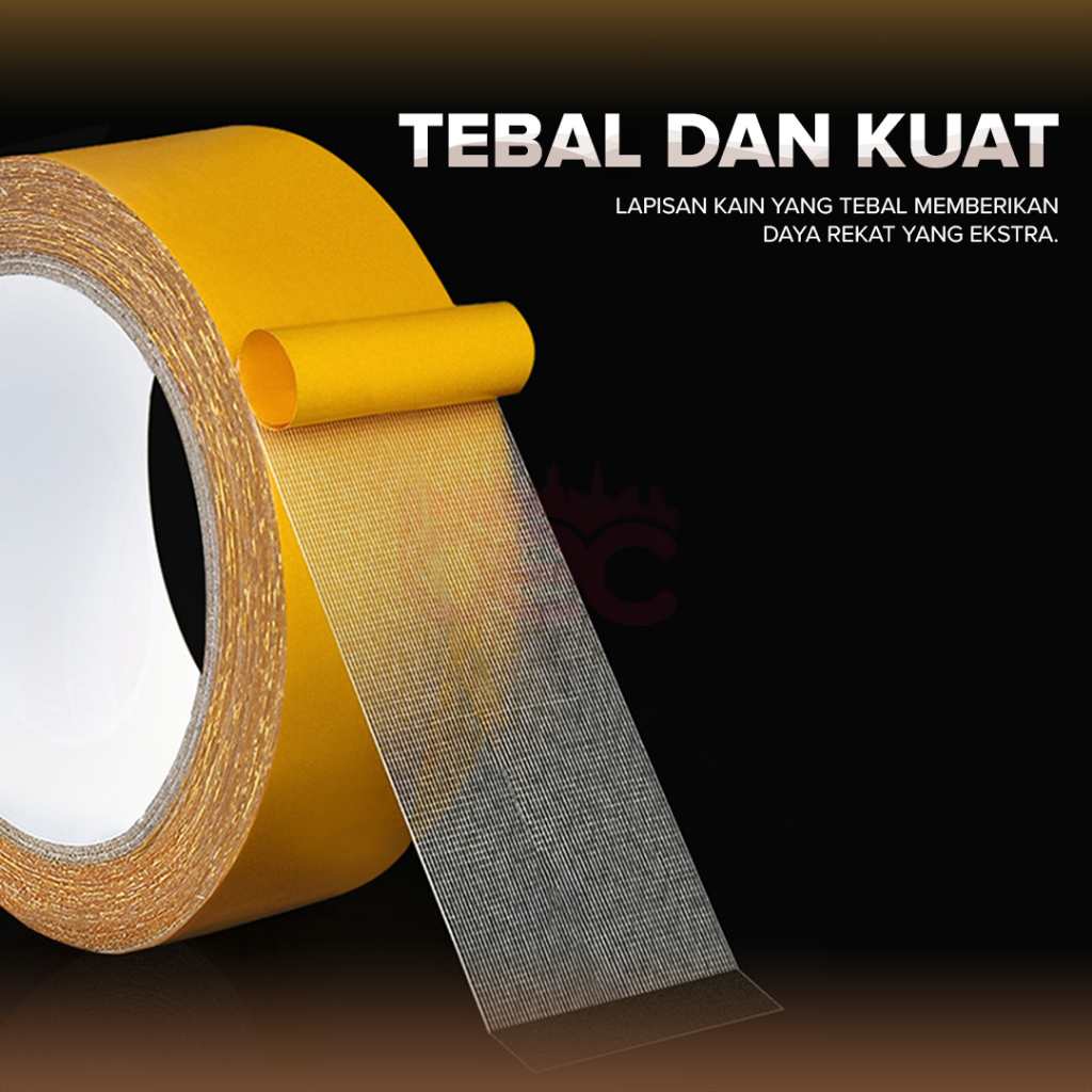 

[BEC] Double Tape Kain Dua Sisi Tanpa Bekas Isolasi 2 Sisi Solatip Tape RB9