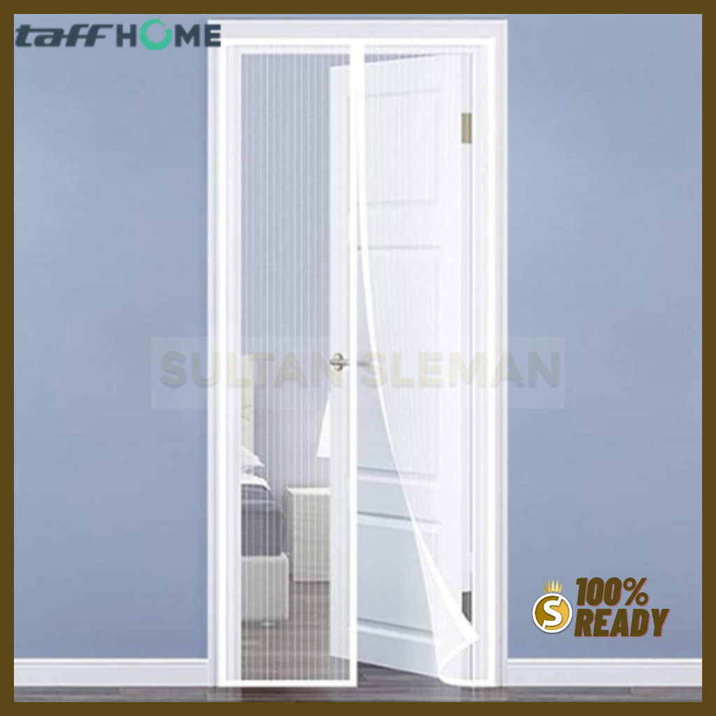 Tirai Anti Nyamuk (Putih) / Tirai Pintu Model Magnet / Tirai Pintu Kamar / Tirai Magnet