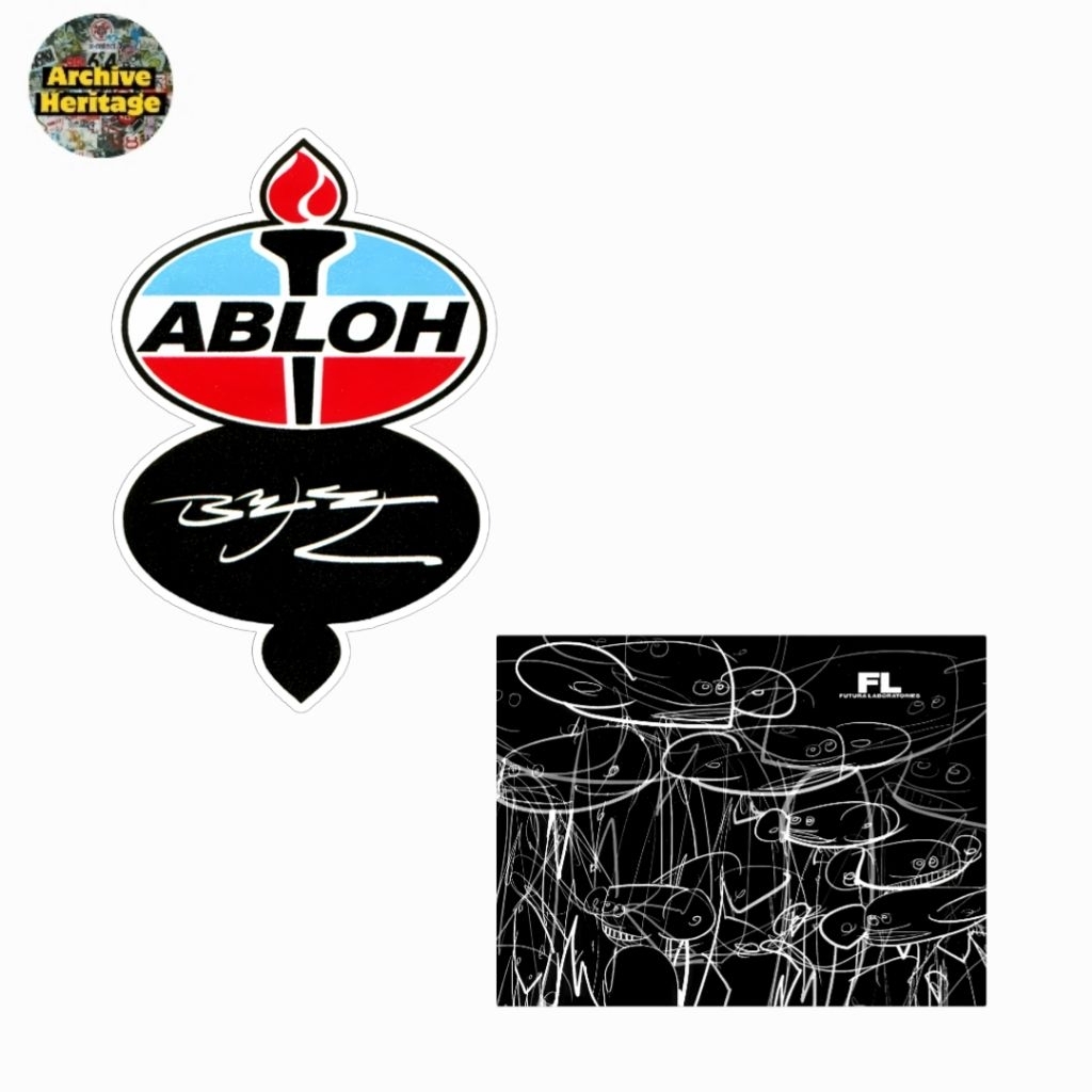 

sticker Futura x Virgil Abloh character pattern graffiti streetart stiker