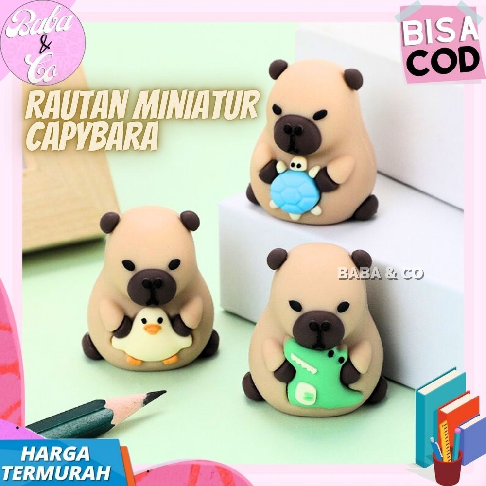 

SERUTAN PENSIL CAPYBARA BONEKA MINIATUR RAUTAN BONEKA CAPYBARA LUCU UNIK MURAH SERUTAN 2 IN 1 CAPYBARA