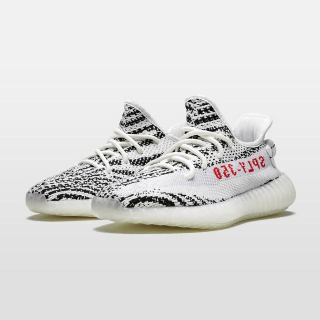 ADIDAS YEEZY BOOST V2 ZEBRA SEASON 4-WHITE BLACK RED