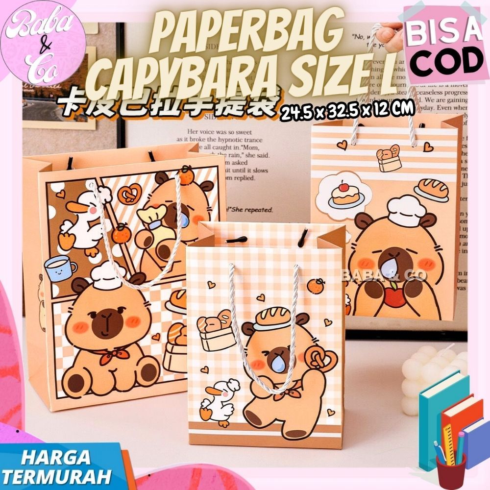 

PAPERBAG CAPYBARA SIZE L PAPERBAG BESAR CAPYBARA LUCU UNIK MURAH KANTONG HADIAH MOTIF CAPYBARA KANTONG HAMPERS ULANG TAHUN CAPYBARA SIZE BESAR GOODIE BAG CAPYBARA KAPIBARA