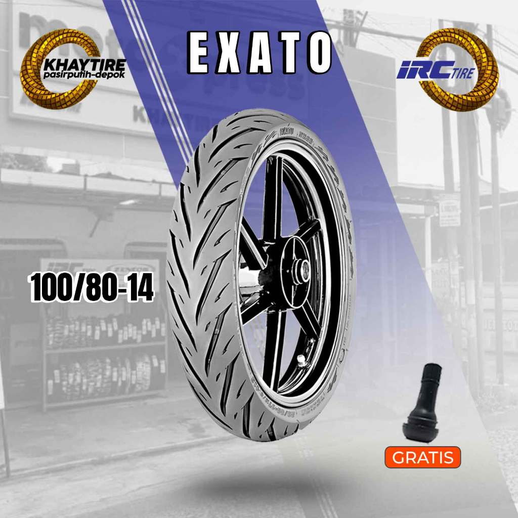 Satuan Ban Motor Matic IRC EXATO 100/80 Ring 14 Tubeless