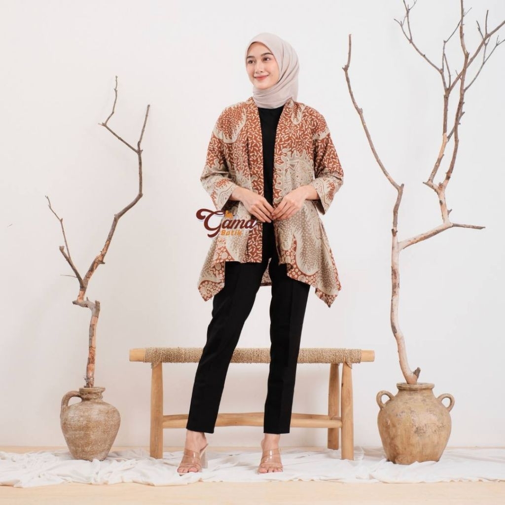 FREE ONGKIR BLEZER BATIK ATASAN BATIK WANITA MODERN OUTER BATIK MODER