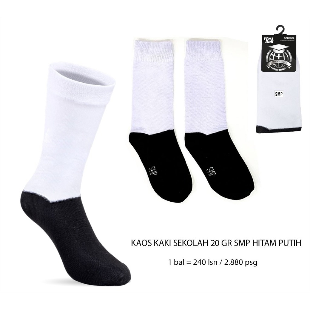 Kaos Kaki Anak Sekolah SMP poliester 1 Lusin / Kaos Kaki Sekolah Panjang 12 Pasang / Kaos Kaki Sekol