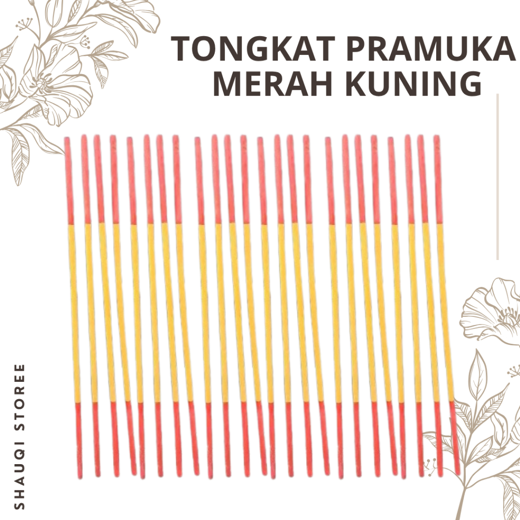 TONGKAT PRAMUKA MERAH KUNING