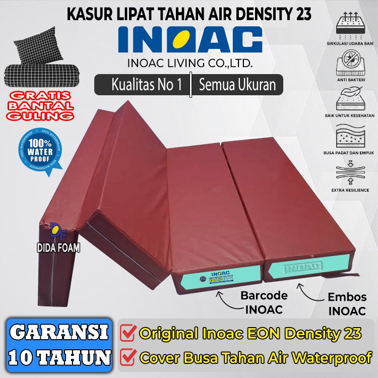 Kasur Lipat Tahan Air INOAC EON Density 23 Garansi 10 Tahun Original Anti Air Waterproof Cover Oscar