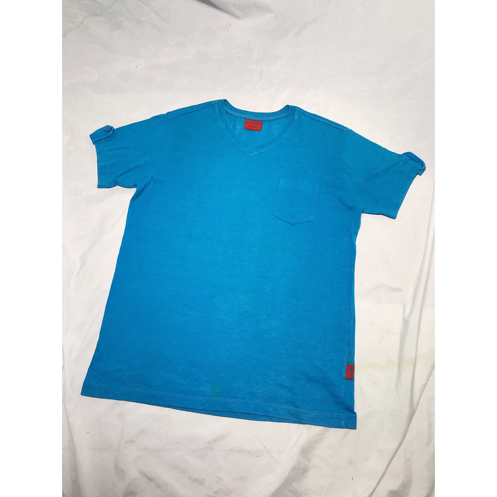 Nego Boskuu > Cool Kids Basic V-Neck T-Shirt Original - Light Blue (Outfit/Pakaian)|Preloved/2nd/Sec