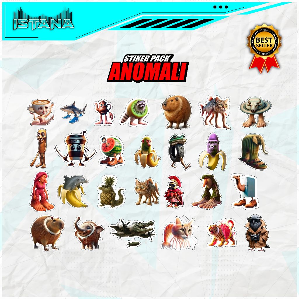 

STIKER ANOMALI ANAK ROBLOX/STIKER ANOMALI SUPER GLOSSY/STIKER TUNG TUNG SAHUR, BALLERINA CAPPUCINA