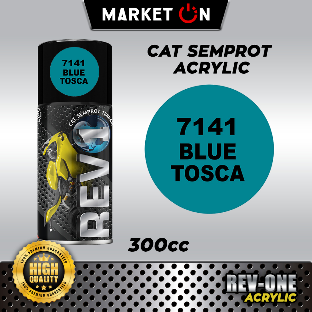 Revo Acrylic - 7141 Blue Tosca I Cat Semprot Akrilik 150CC 300CC I Cat Warna Hijau Toska I Cat Stand