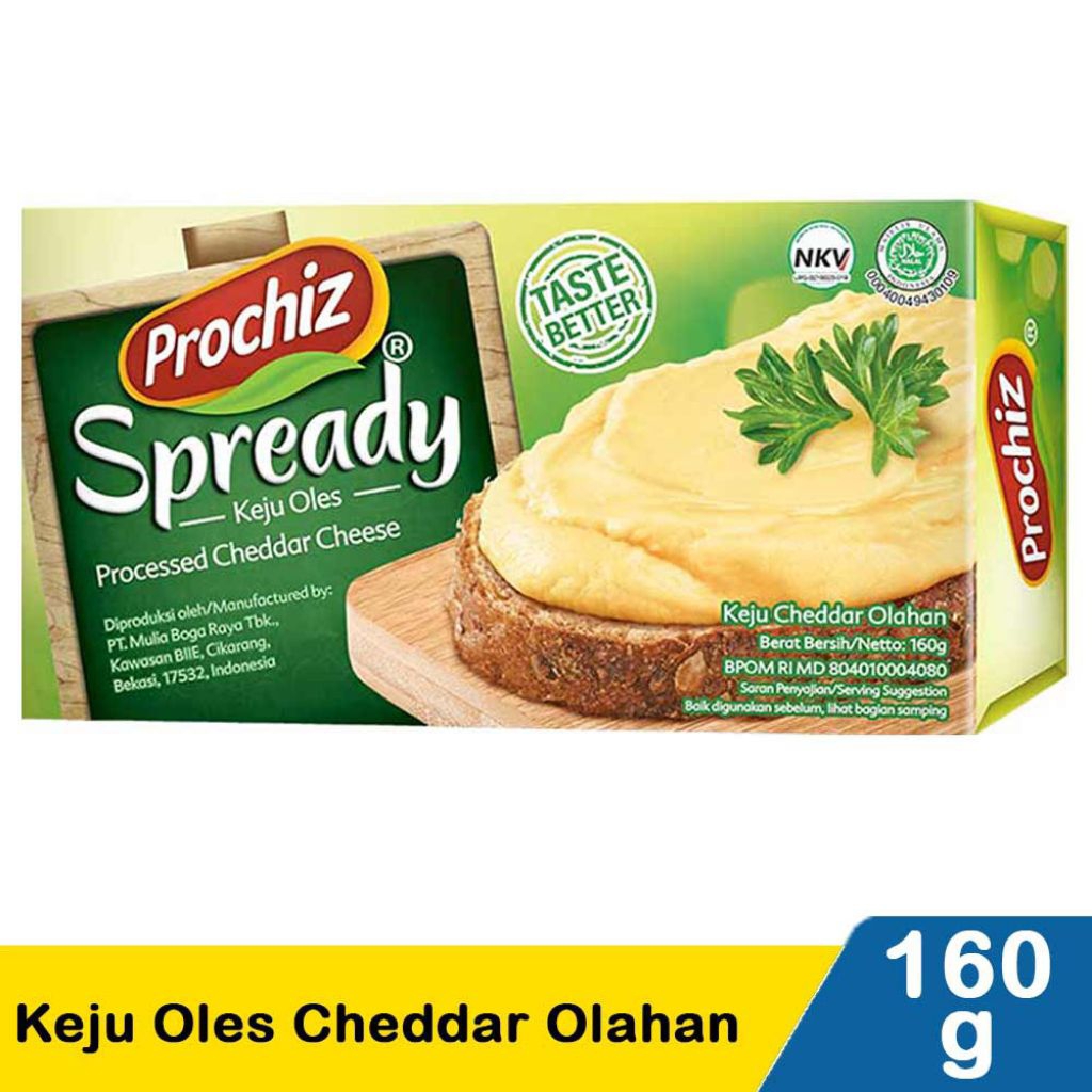 

Prochiz Keju Spready Cheddar Olahan Keju Oles 160 g