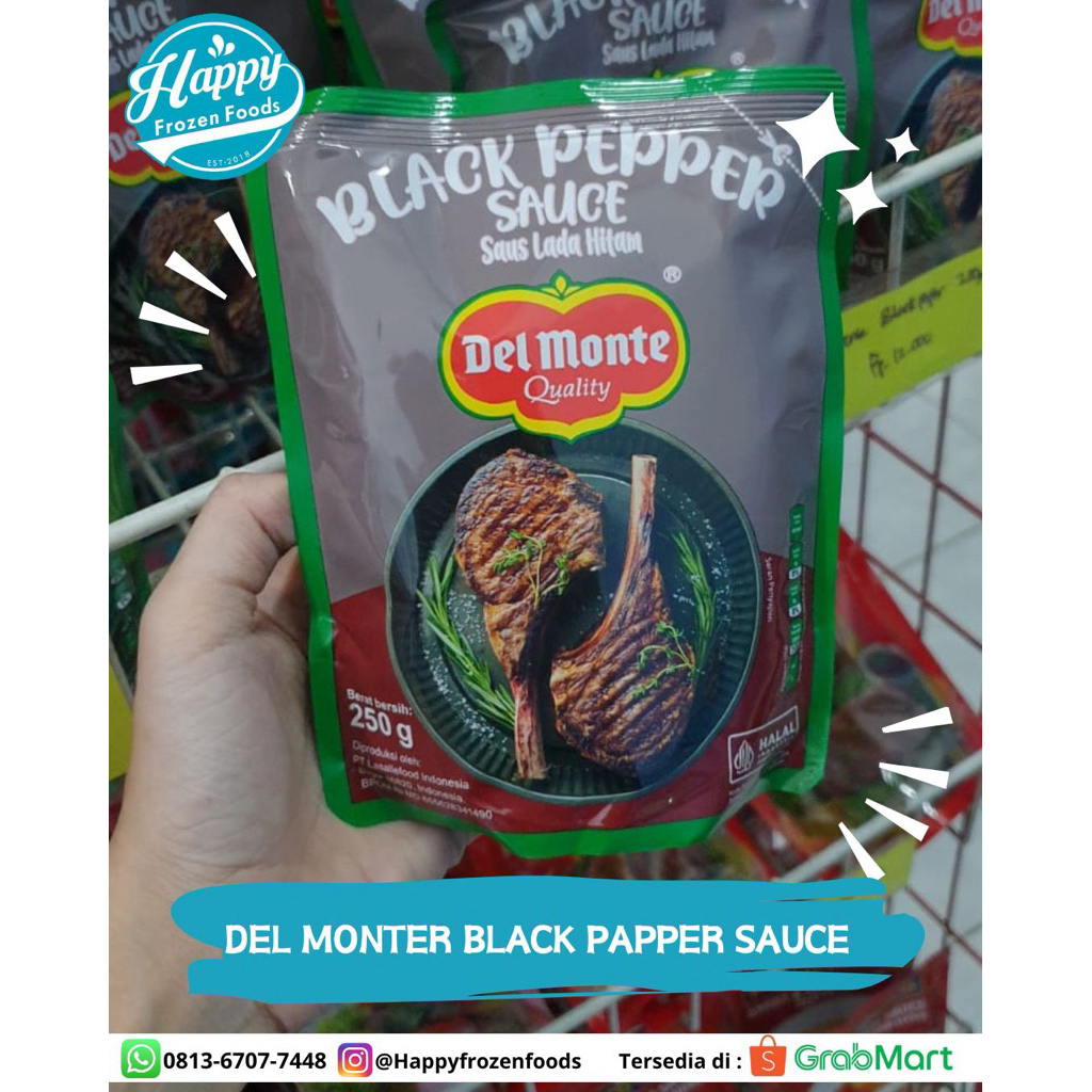 

DEL MONTE BLACK PAPER SAUCE 250g | HAPPY FROZEN FOODS PALEMBANG