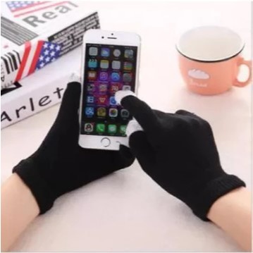 Sarung tangan Motor Touchscreen Sentuh layar smartphone Sarung Tangan Hitam Polos Touch Screen Smartphones