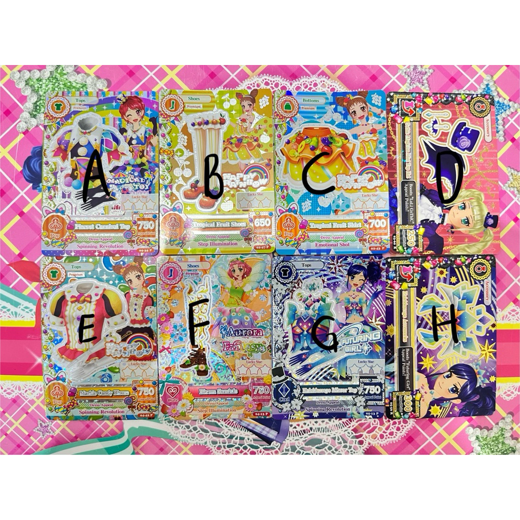 Kartu Aikatsu Premium Indonesia Satuan Tropical Basket Gothic Magician Pierrot Carnival Marble Candy