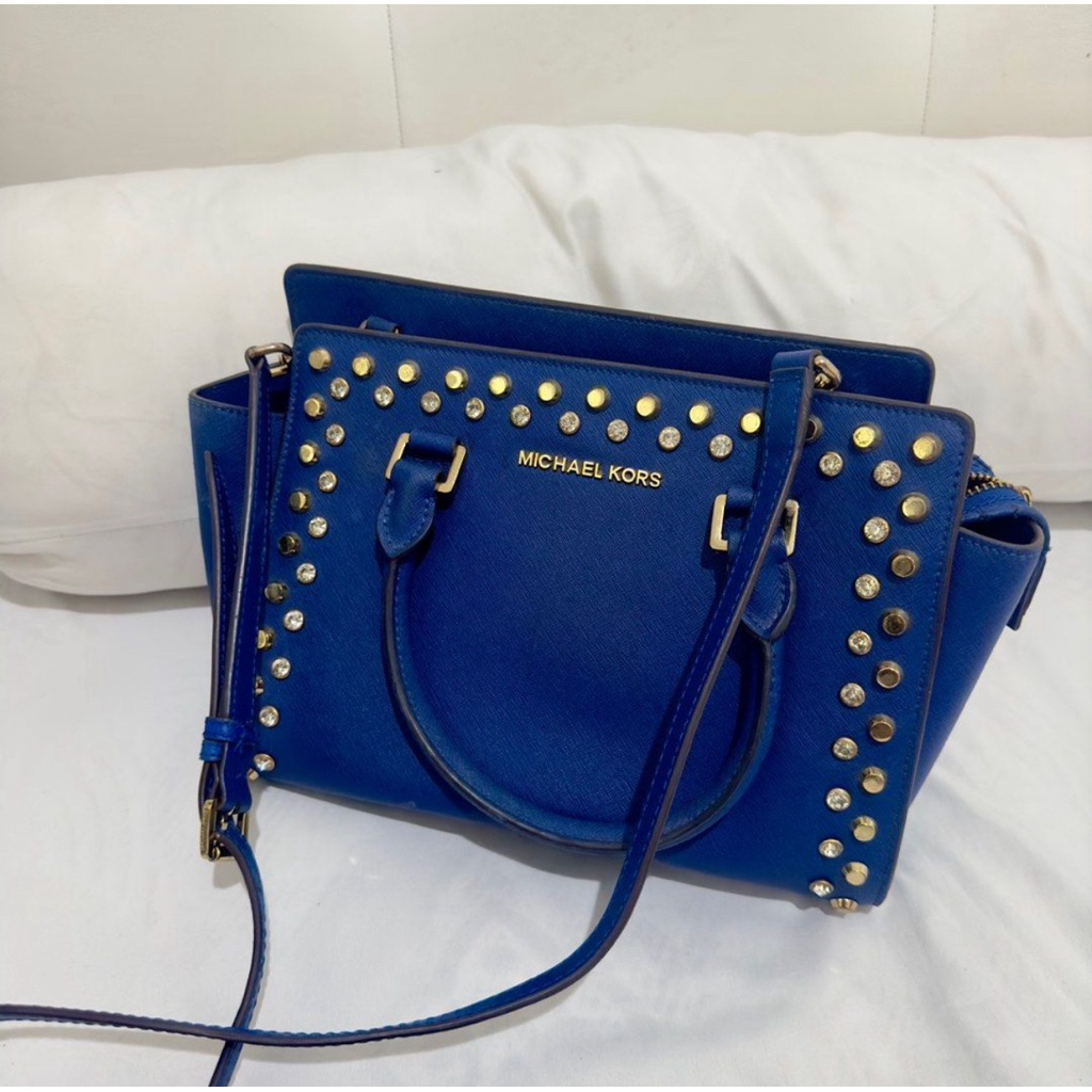 Michael Kors Bag Selma Studded Blue Second