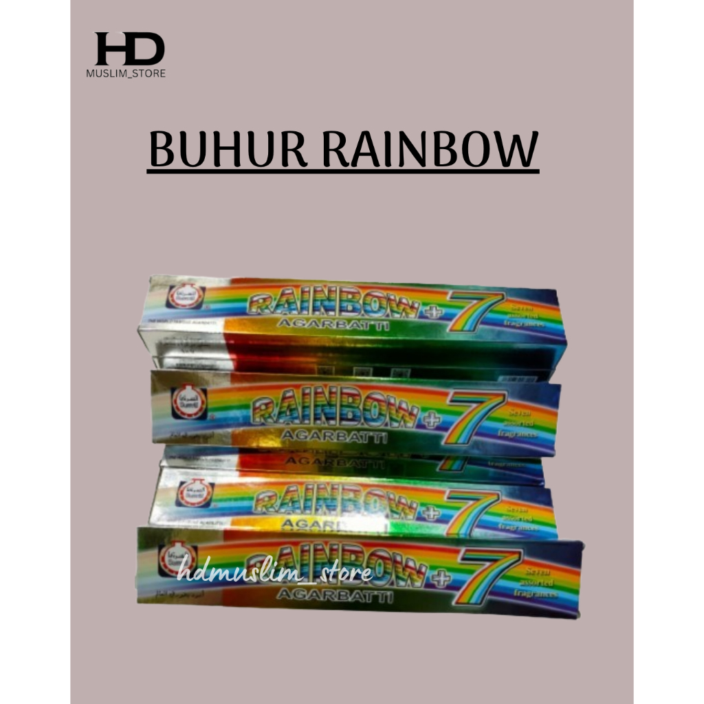 Dupa Haji Rainbow AGARBATTI Surrati/Surati Buhur India Stik Lidi Rainbow Agarbati