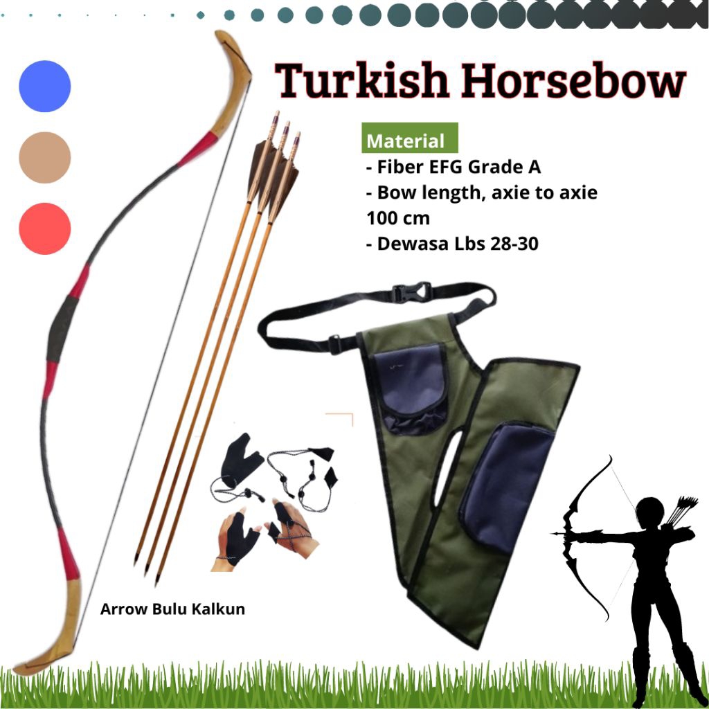 Busur Panah Horse Bow Horsebow Dewasa Lbs 30 Paket Lengkap