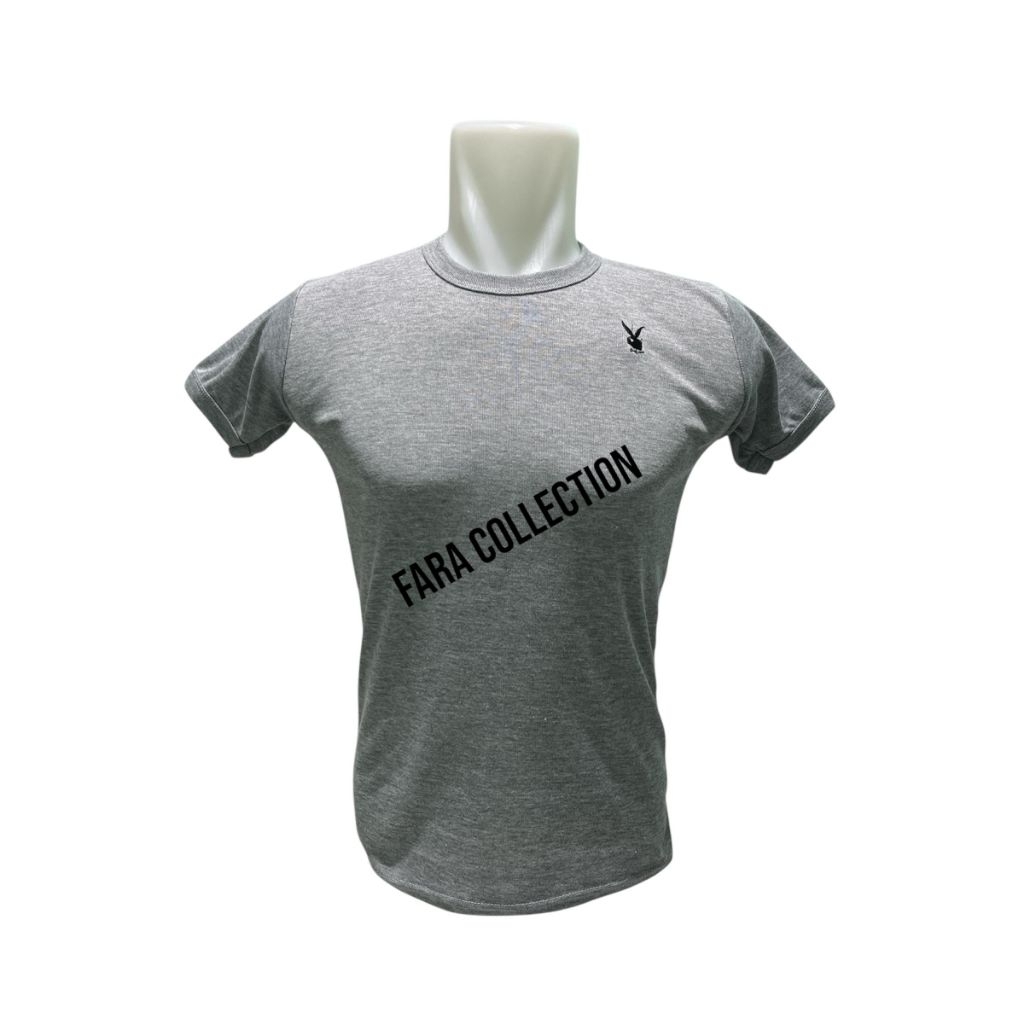 kaos playboy oblong polos dalaman pria casual round neck dewasa
